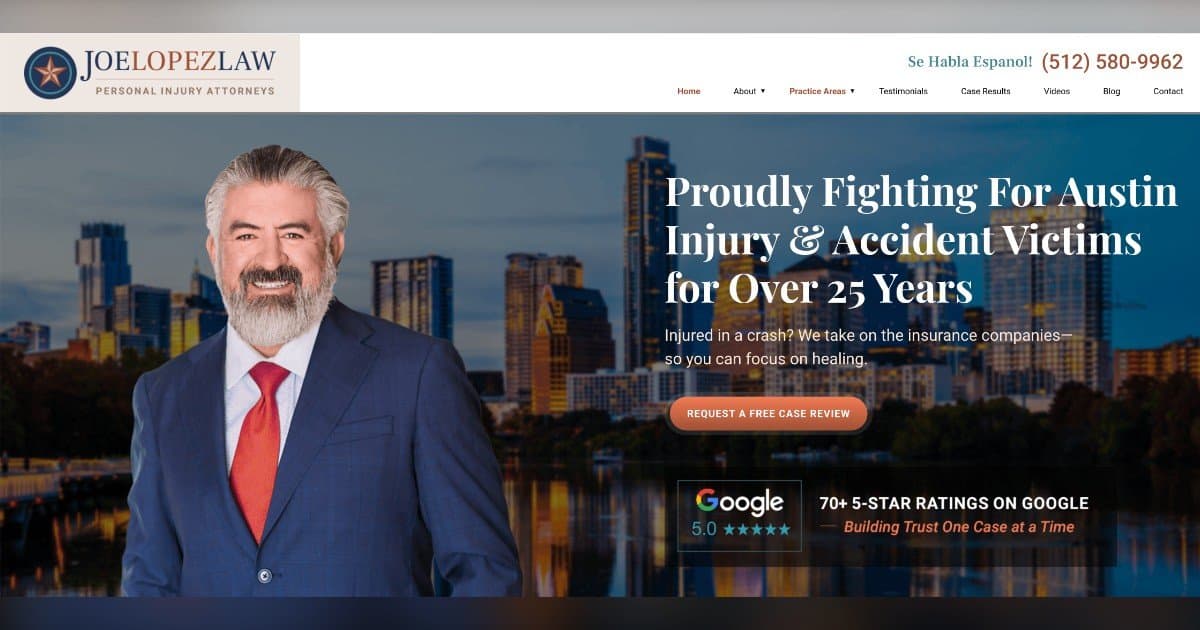 Joe Lopez Law Launches Redesigned Website to Enhance Access to Personal Injury Legal Services Across Texas